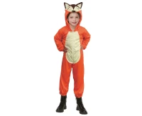 Fox costume for kids ( hooded jumpsuit), size 92/104 cm