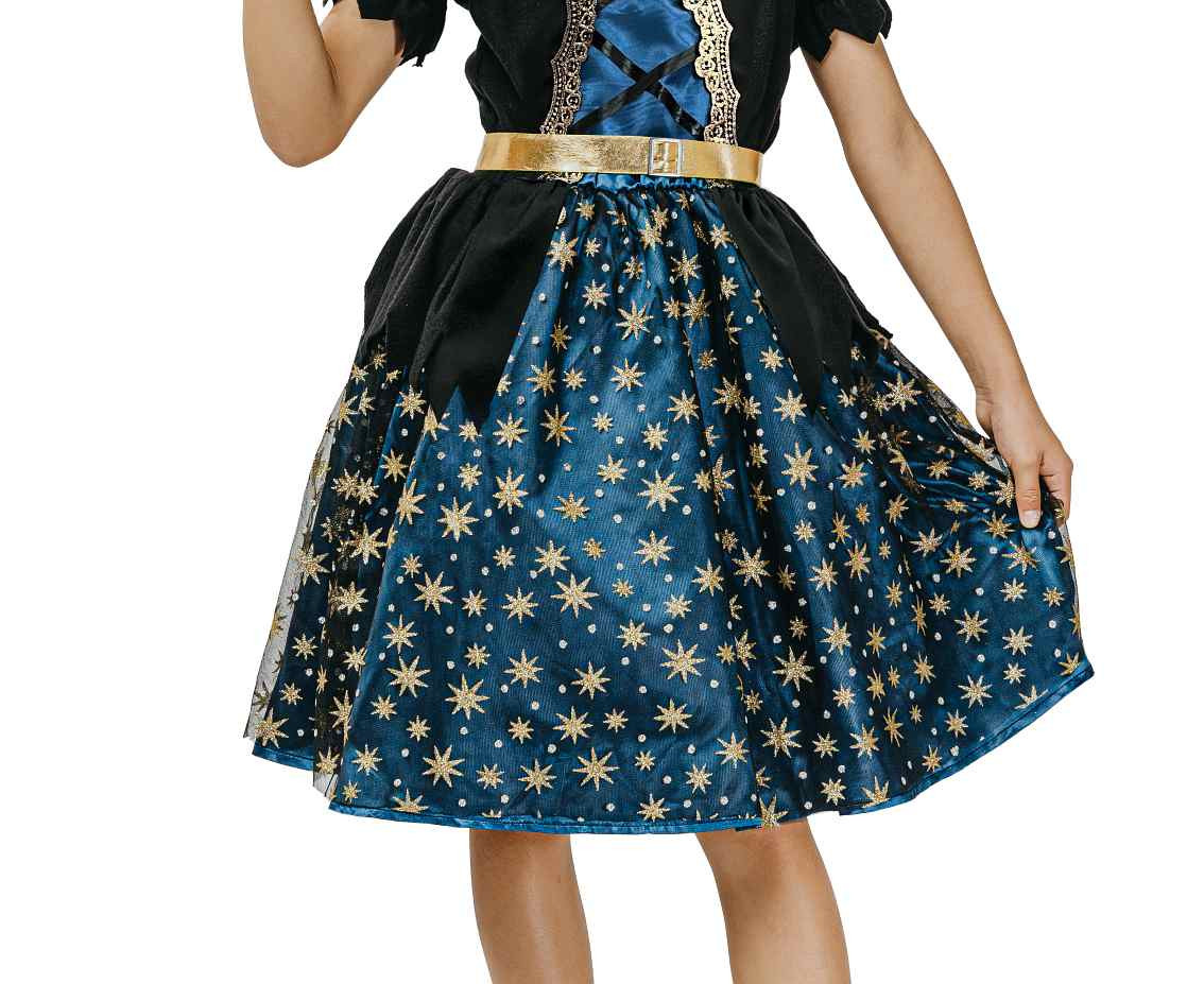 Celestial Witch role-play set for kids (hat, dress, belt), size 130/140 cm