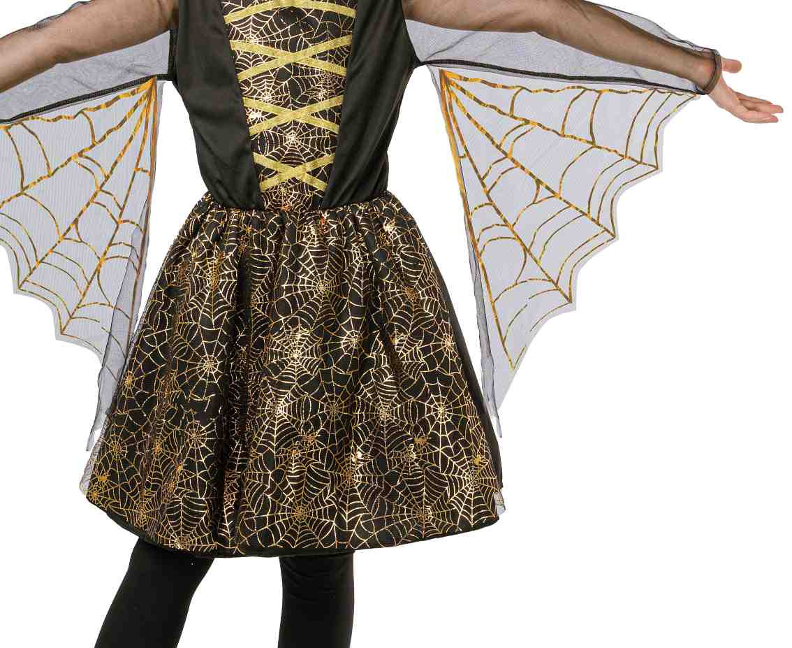 Spooky Spider Princess role-play set for kids (collar,dress), size 110/120 cm