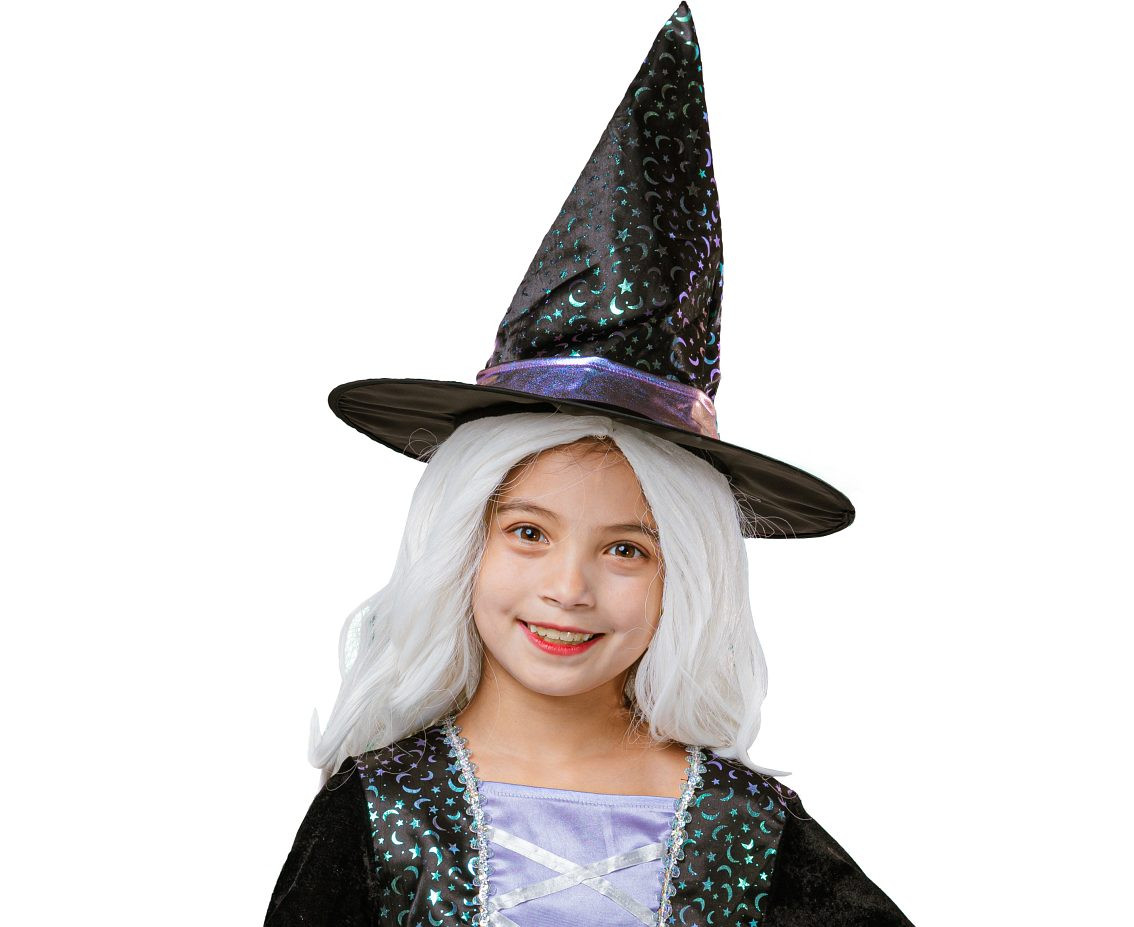 Celestial Witch role-play set for kids (dress,hat), size 120/130 cm EOL