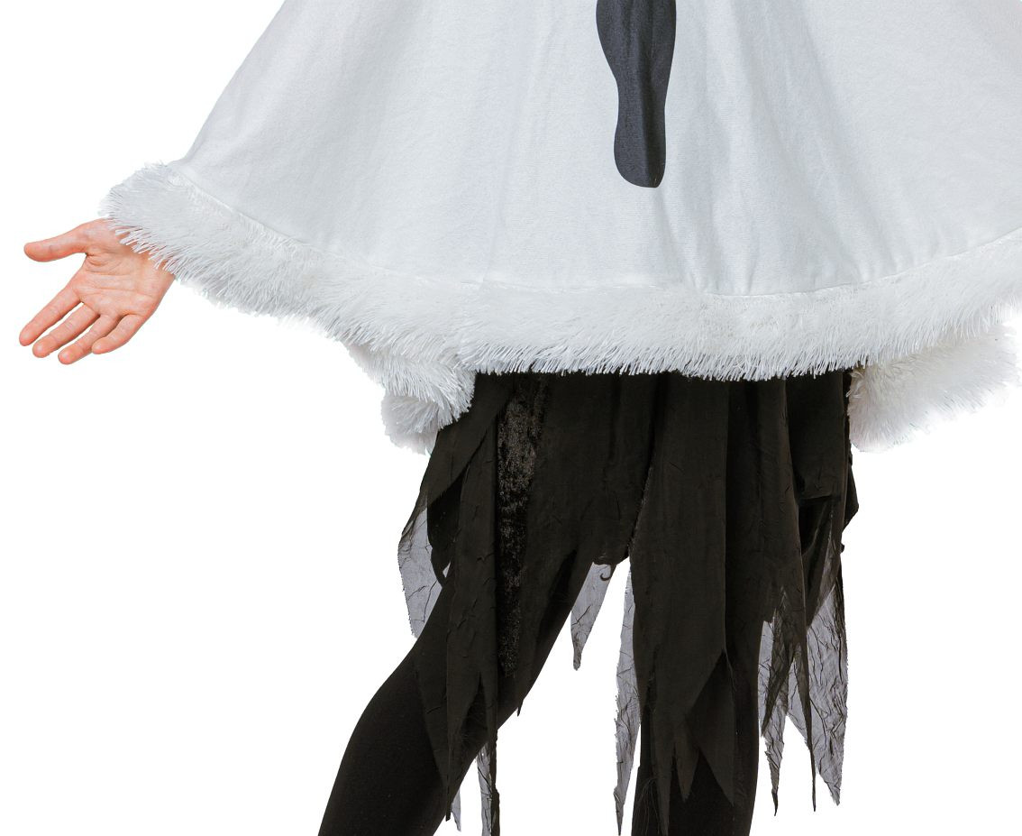Ghost hooded poncho for kids, one size