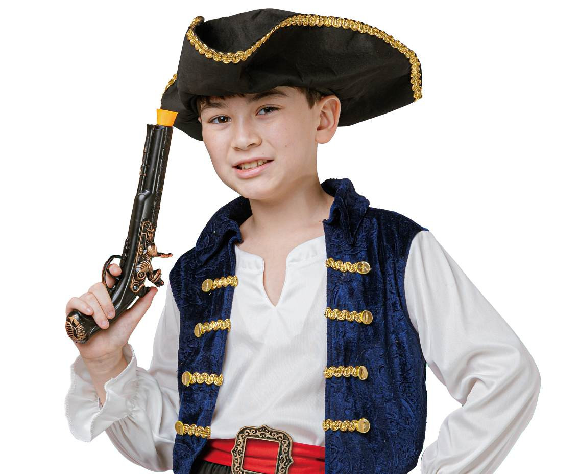 Boy Pirate role-play set for kids (hat, top, belt, pants), size 120/130 cm