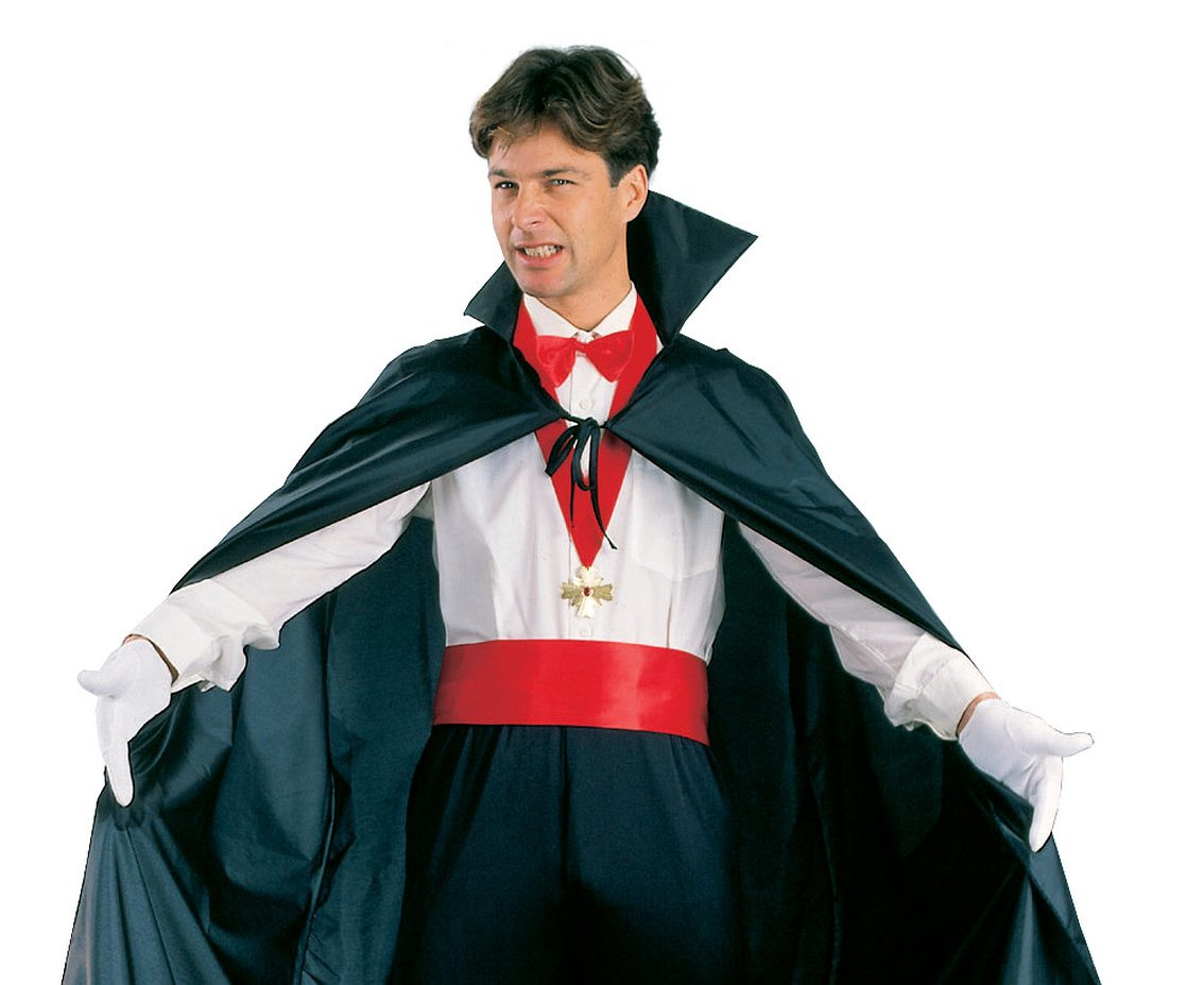 Costume for adult Gothic Vampire (cape with collar), one size