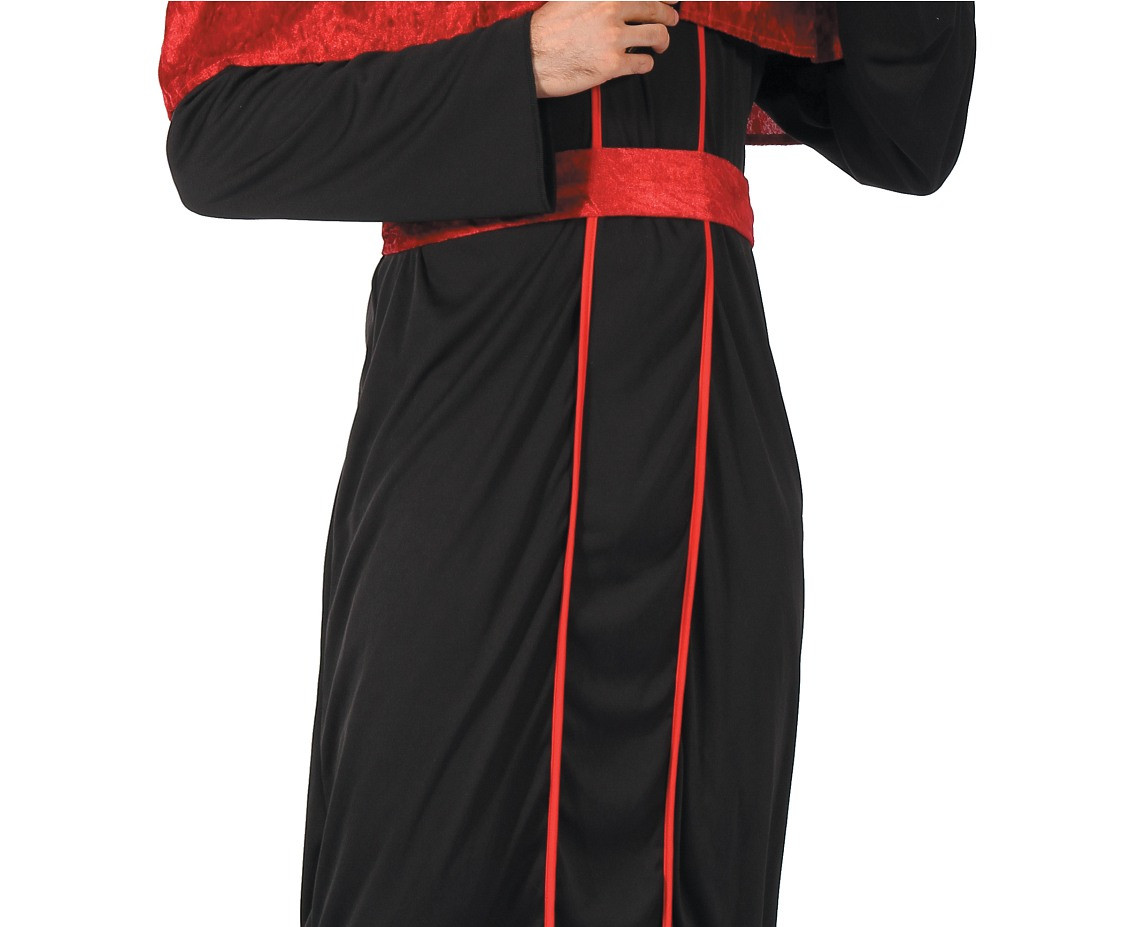 Priest role-play set for adult (robe with cape, hat, belt), one size