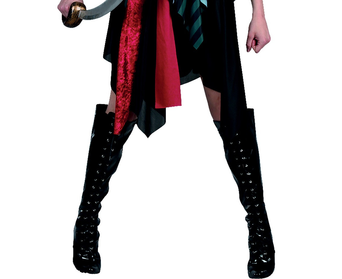 Pirate Woman role-play set for adult (headband, corset, shirt, skirt,belt), one size