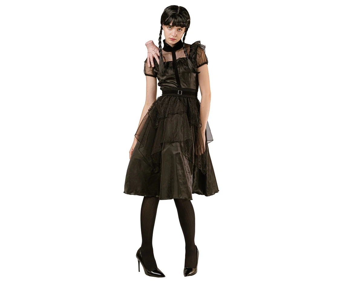 Gothic Prom role-play set for adult (black dress with belt), size L