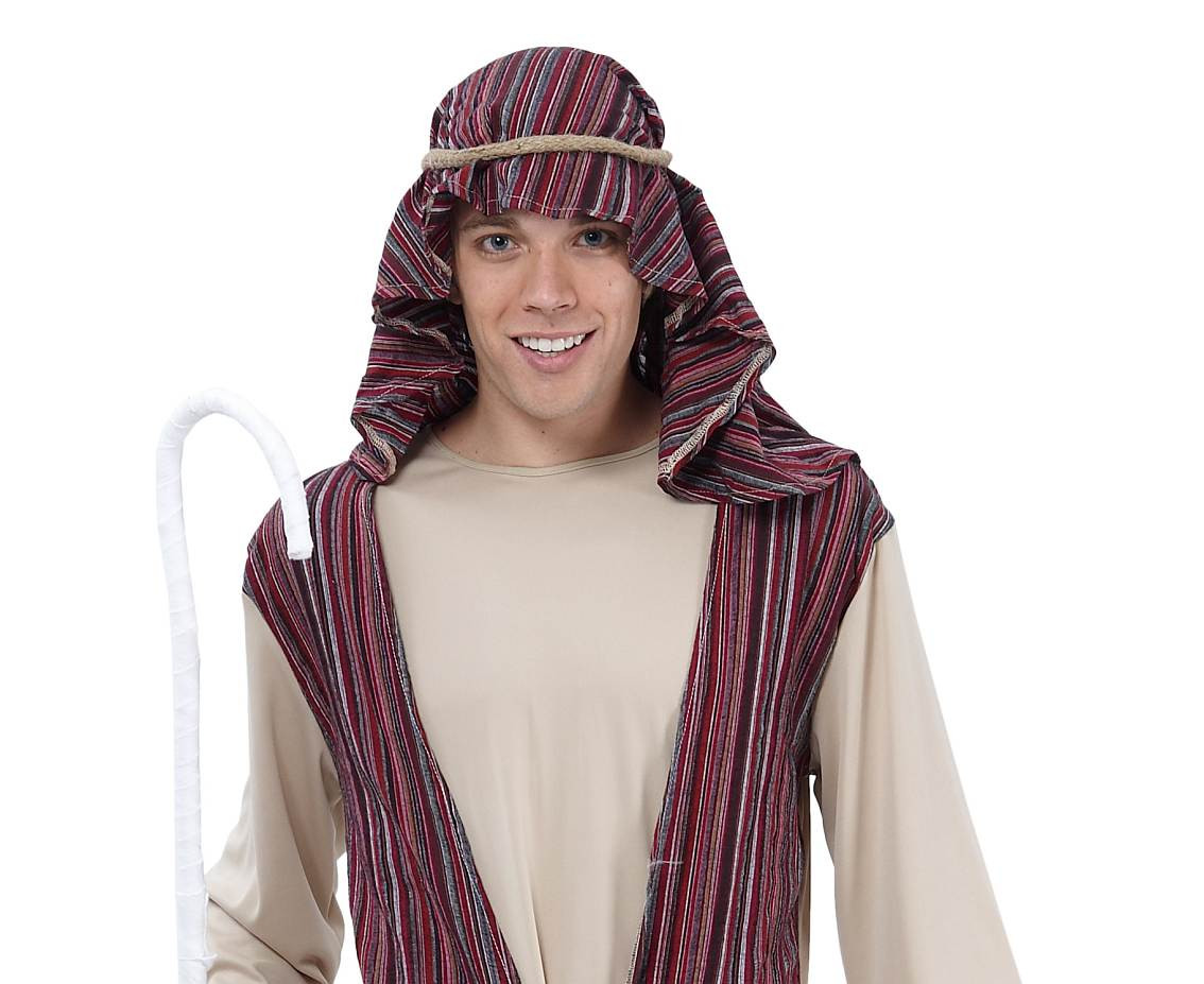 Shepherd role-play set for adult (robe, headpiece, belt), one size