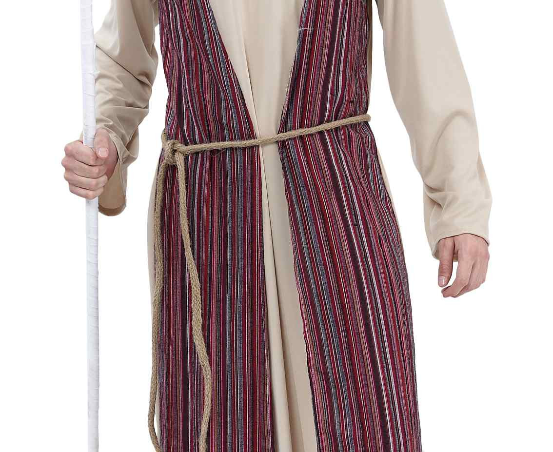 Shepherd role-play set for adult (robe, headpiece, belt), one size