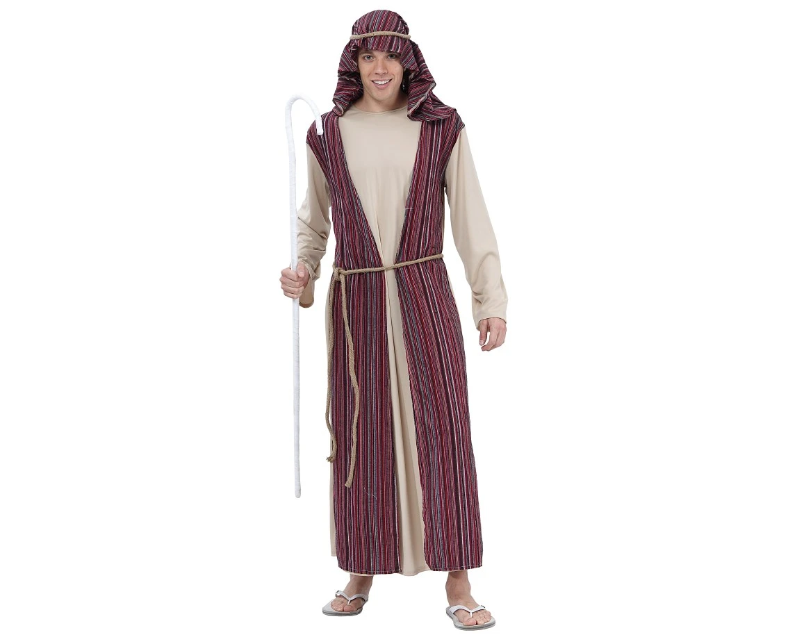 Shepherd role-play set for adult (robe, headpiece, belt), one size