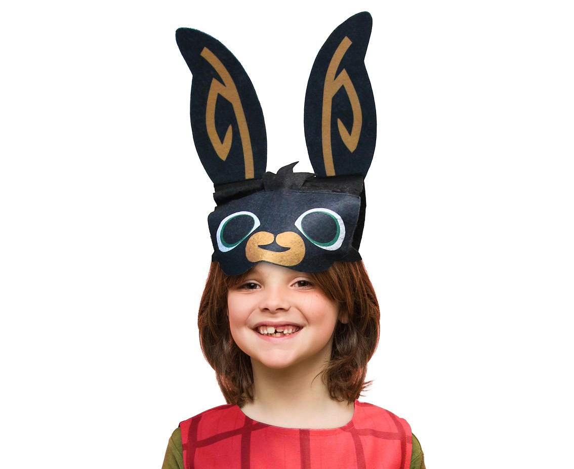 Happy Black Bunny role-play set for kids (hat,vest), size 92/104 cm