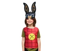 Happy Black Bunny role-play set for kids (hat,vest), size 92/104 cm
