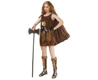 Viking Lady role-play set for adult (dress with attached cape, cuffs, leg guards), size M EOL