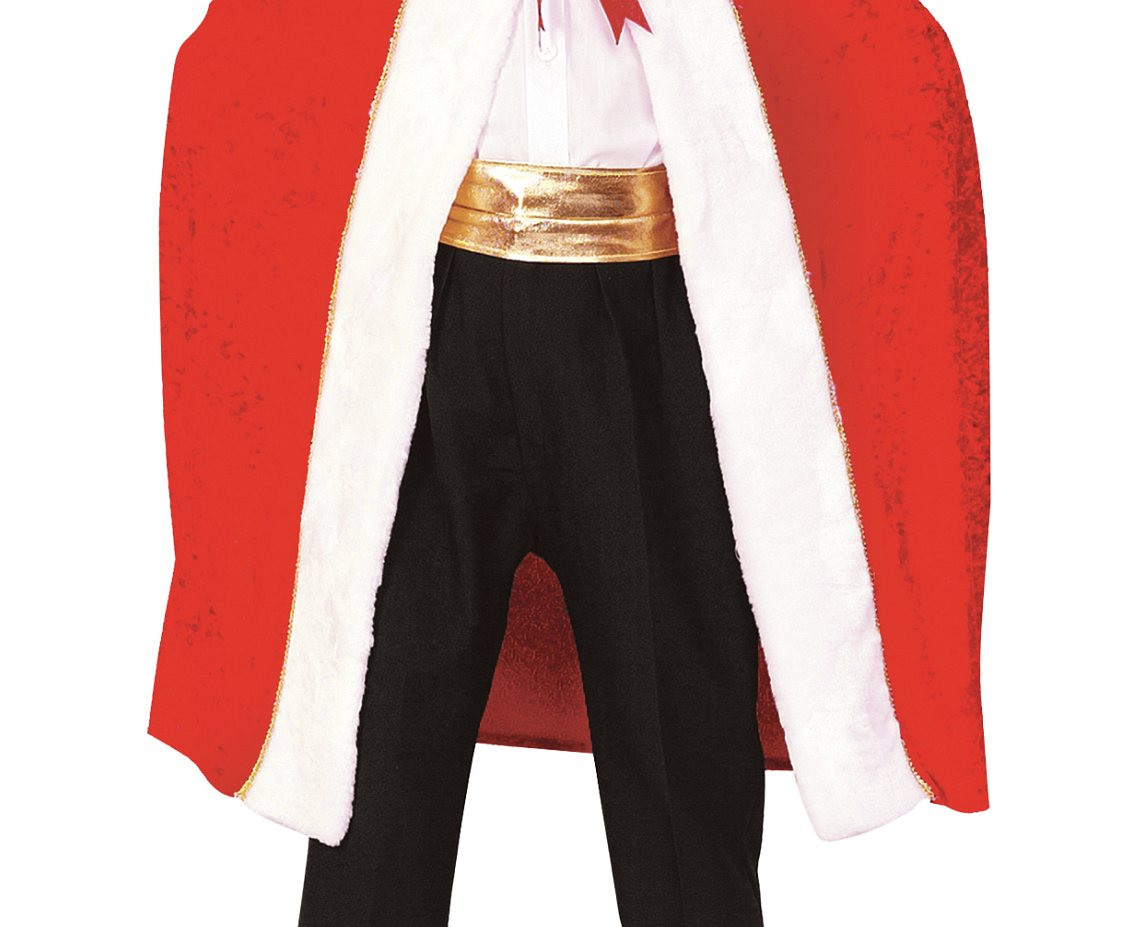 King`s role-play set for kids (cape, crown), size 120/130 cm