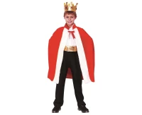 King`s role-play set for kids (cape, crown), size 120/130 cm