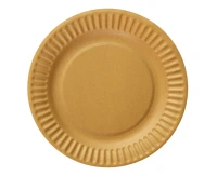 Paper plates solid colour gold, 18cm / 6pcs EOL