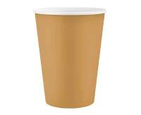 Paper cups solid colour gold, 250ml / 6pcs EOL