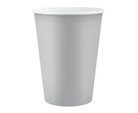 Paper cups solid colour silver, 250ml / 6pcs EOL