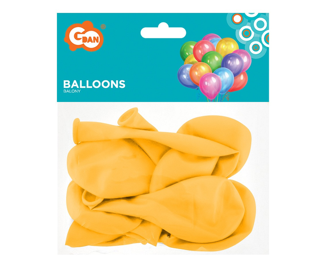 Balloons Gemar 10", pastel premium pastel mango yellow, 10pcs