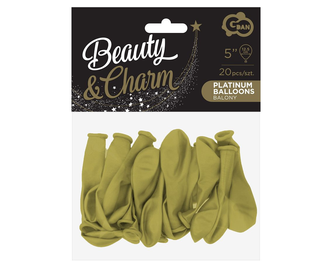 Balloons B&C 5", pastel olive 3cm, 20pcs