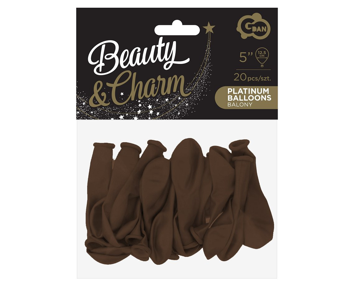 Balloons B&C 5", pastel brown 13cm, 20pcs