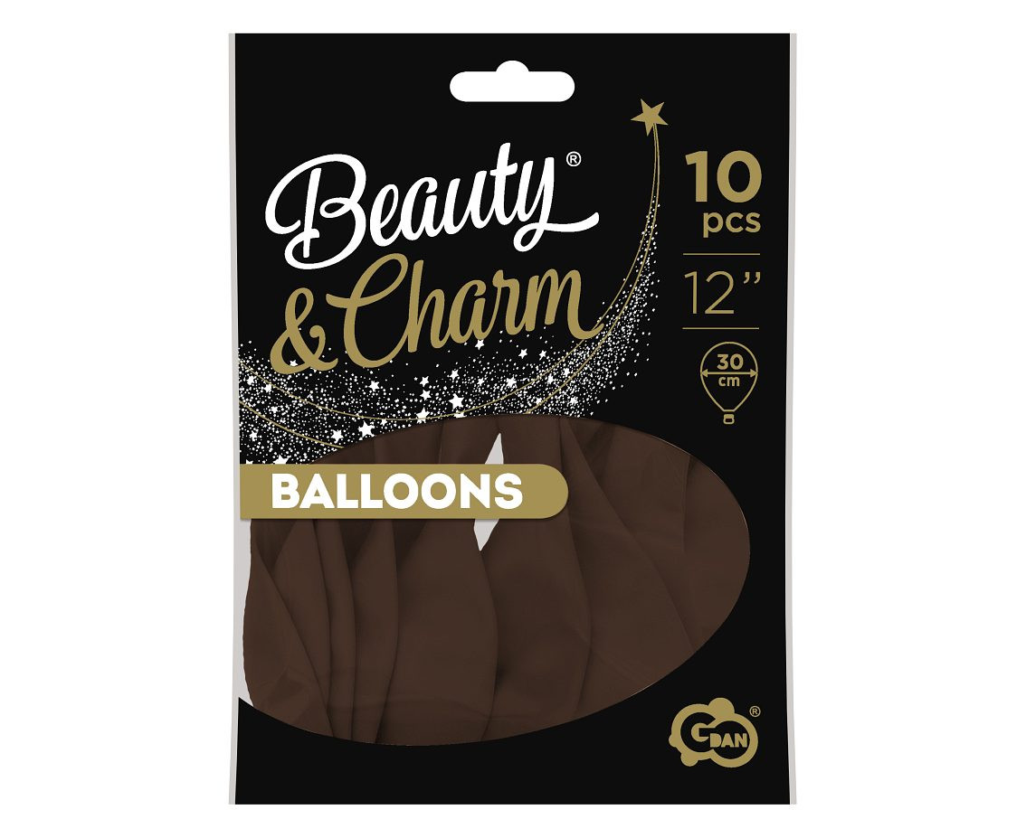 Balloons B&C 12", pastel brown 30cm, new color, 10pcs