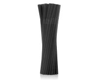 Reusable plastic straws (flexible), black 5x210mm/ 500 pcs