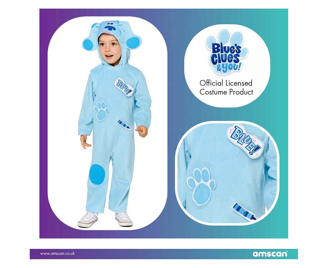 Child Costume Blue''s Clues Jumpsuit, Age 2-3 Years EOL