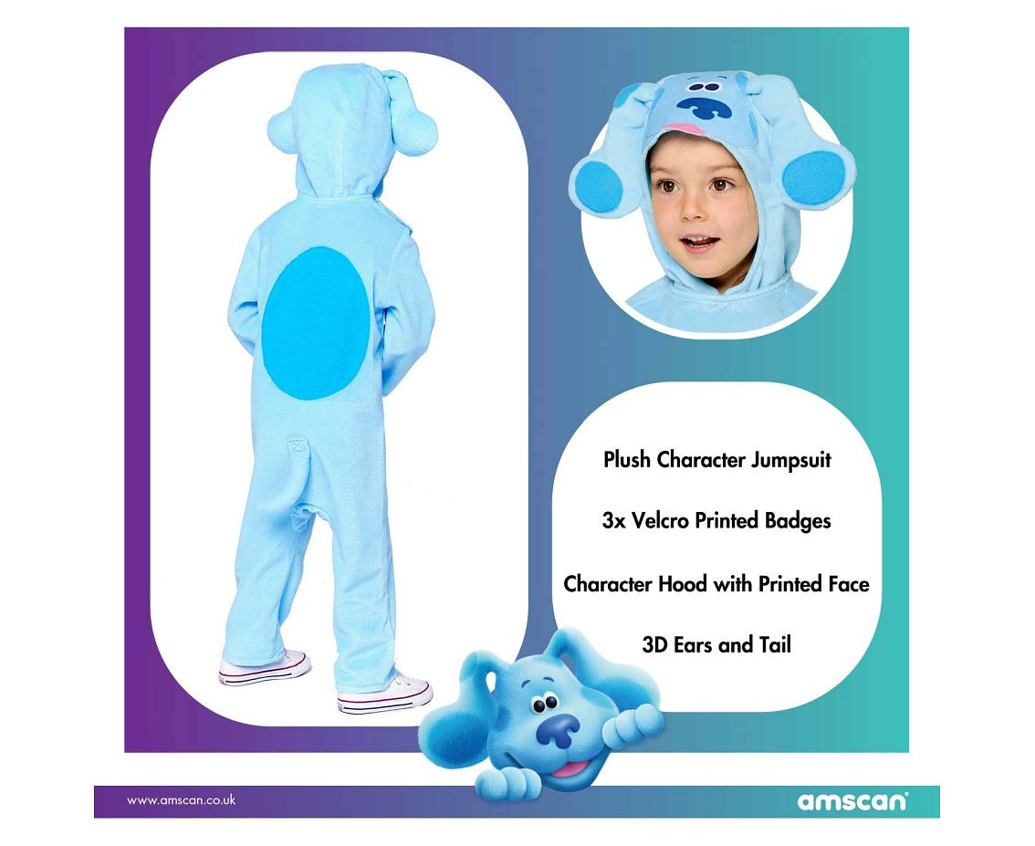 Child Costume Blue''s Clues Jumpsuit, Age 2-3 Years EOL