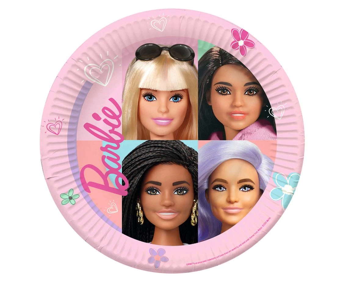 8 Plates Barbie Sweet Life Paper Round 22.8 cm EOL