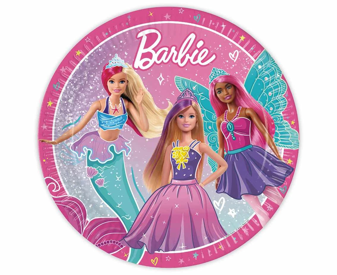 Paper plates Barbie Fantasy Next Generation Mattel, 23cm, 8 pcs FSC