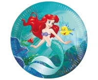 Paper plates Ariel Curious, next generation,Decorata Party Disney, 23cm, 8 pcs (certyf. FSC)