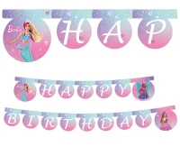 Banner Happy Birthday Barbie Fantasy Mattel FSC, 200 cm