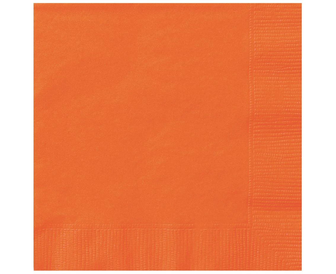 Paper napkins, orange, 20 pcs