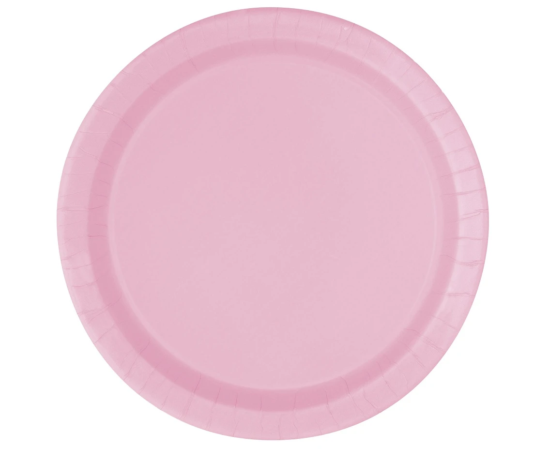 Paper plates, pink, 18 cm, 8 pcs