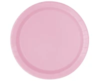 Paper plates, pink, 18 cm, 8 pcs