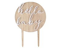 Cake decoration Hello Baby, wood EOL