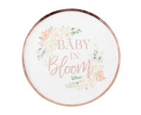 Paper plates Baby in Bloom, 24 cm, 8 pcs EOL