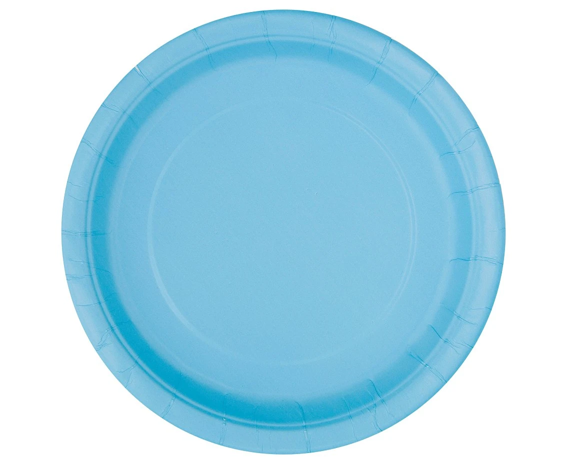 Paper plates , light blue, 18 cm, 8 pcs