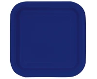 Paper plates, dark blue, 18 cm, 14 pcs