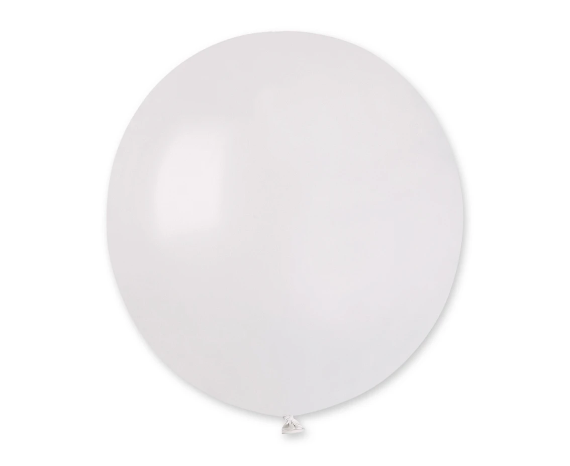 Balloons Gemar 19", metallic white, 25pcs
