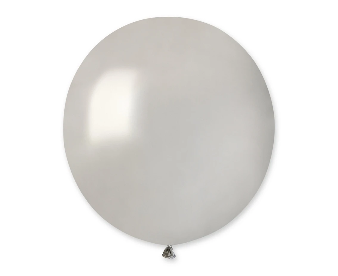 Balloons Gemar 19", metallic silver, 25pcs