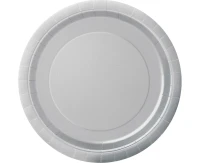 Paper plates , silver , 18 cm, 8 pcs
