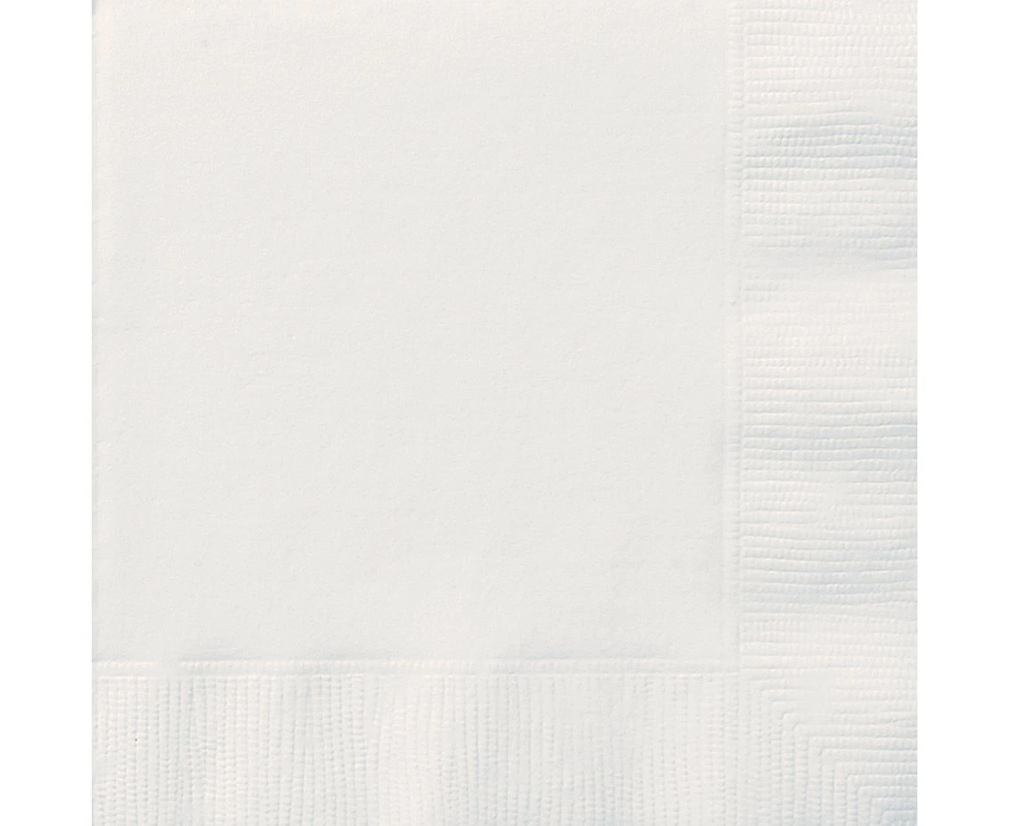 Paper napkins white, 25x25 cm, 20 pcs