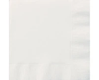Paper napkins white, 25x25 cm, 20 pcs