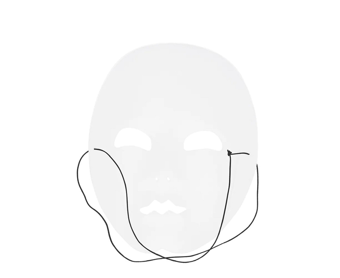 Mime mask silver