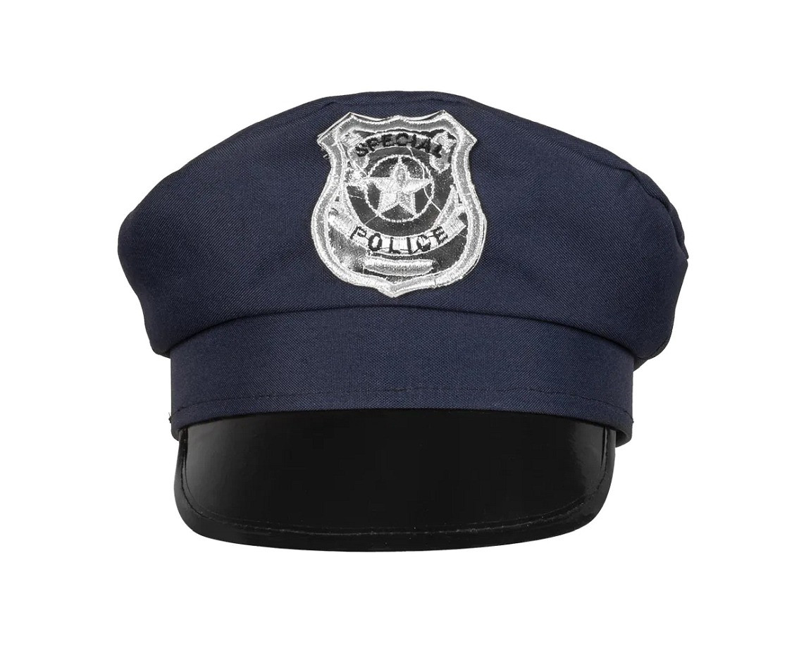 Police role-play set for adult ( cap, party, glasses, badge and baton 33 cm)