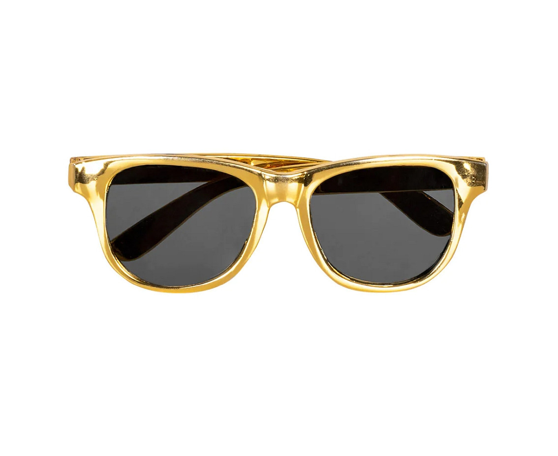 Accessory set gold (party glasses, bow tie and suspenders)