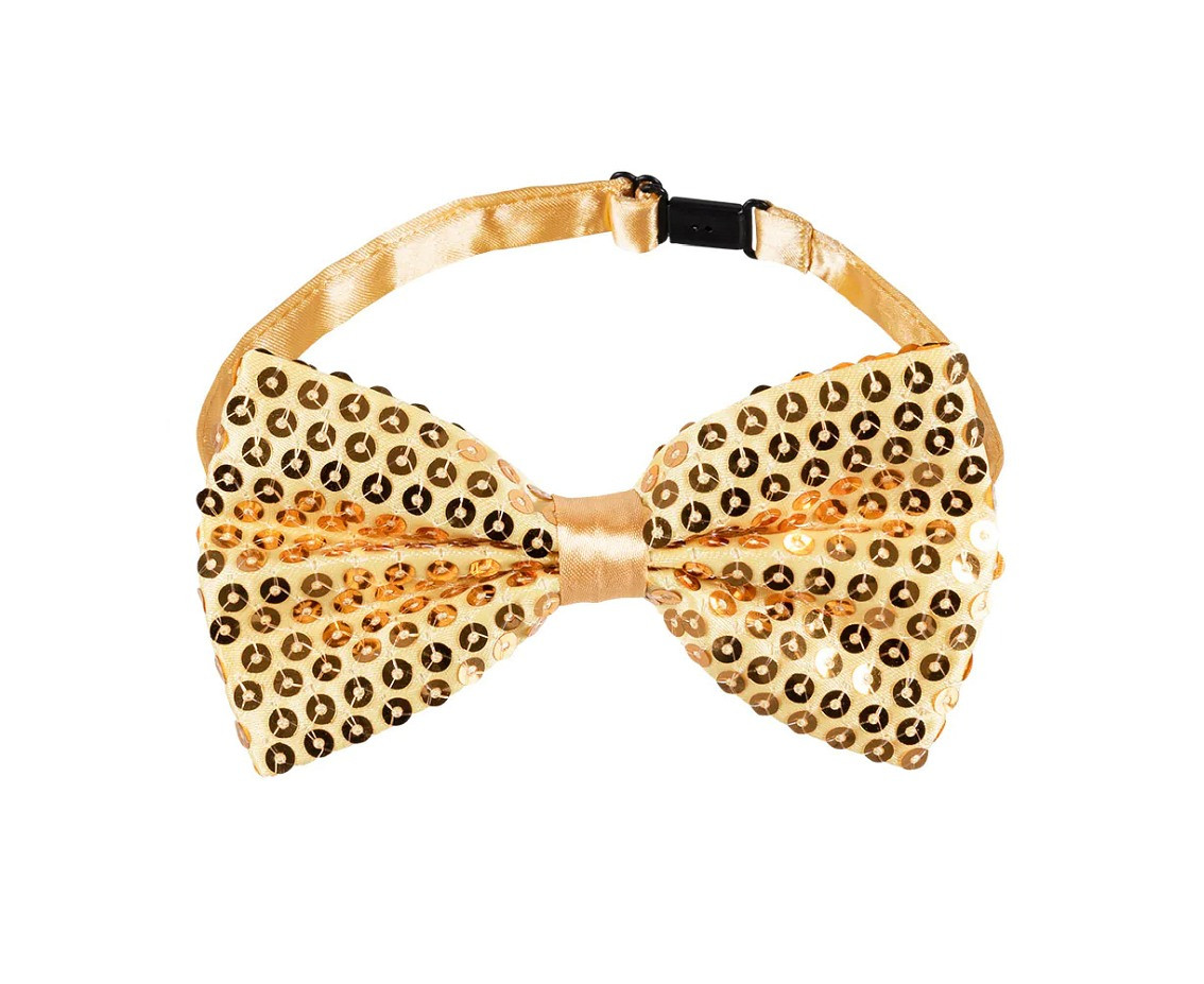 Accessory set gold (party glasses, bow tie and suspenders)