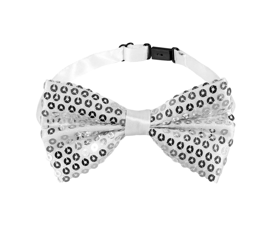 Accessory set silver (party glasses, bow tie and suspenders)