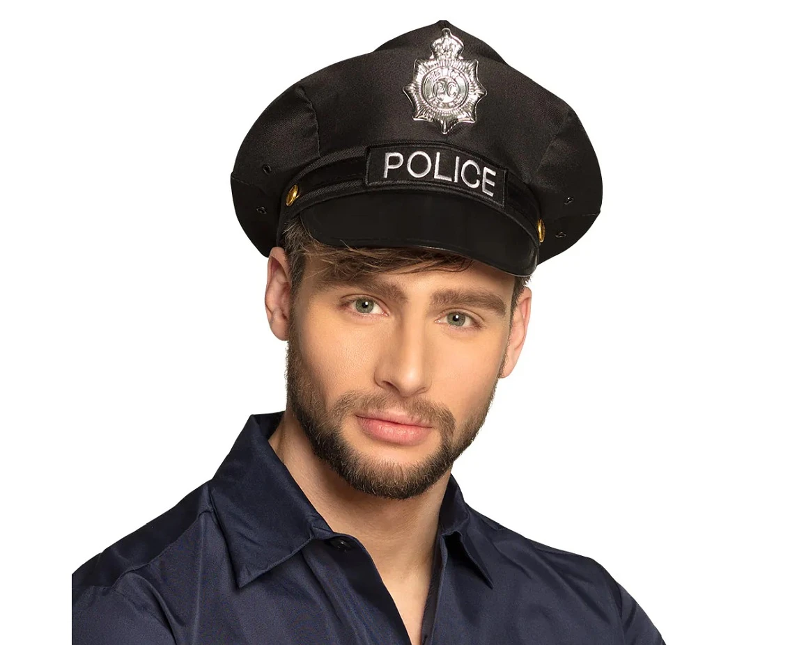 Police hat, black